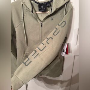 Spyder NWT Sage Green Full Zip Hoodie
